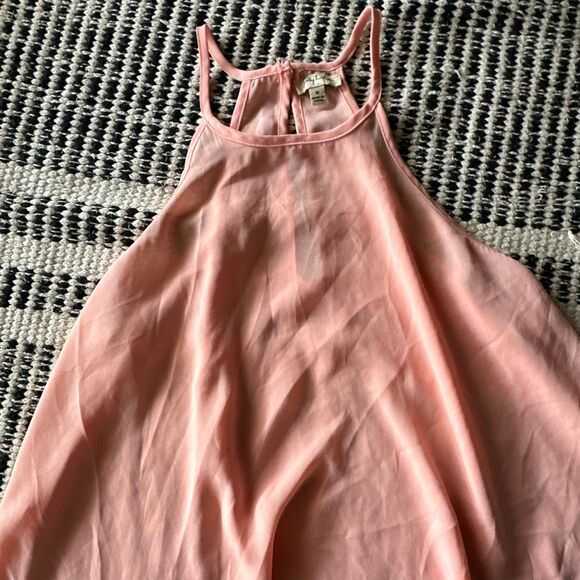 Lily White Size Medium peach orange blouse chiffon flowy blouse - Picture 4 of 4